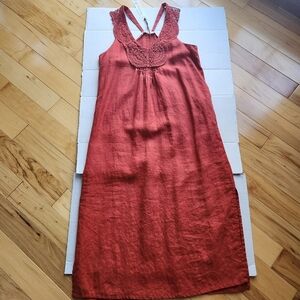 New Solitare 100% Linen Dress .Size M